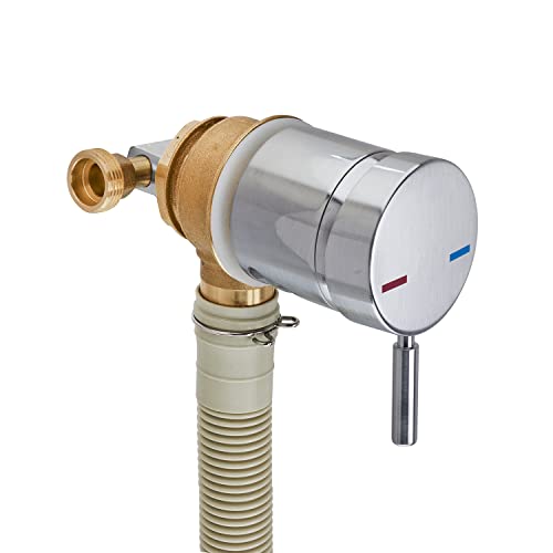 Sandy Beach Brushed Chrome Bath Mixer Tap Filler Overflow with Pop-Up Waste