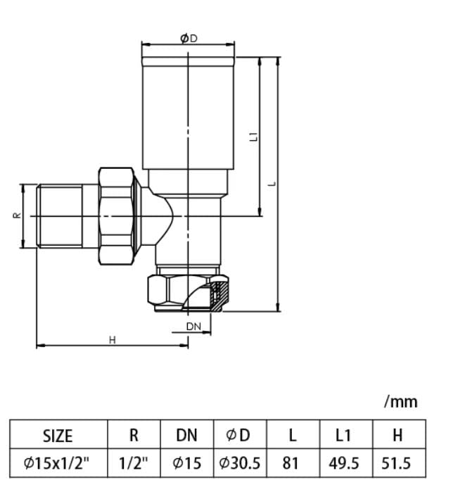 Sandy Beach Copper Angled Heated Towel Rail Radiator Valves 15mm