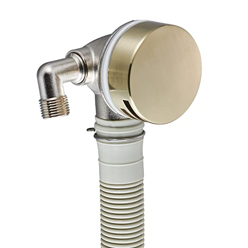 Sandy Beach Brass Bath Tap Filler Overflow with Pop-Up Waste