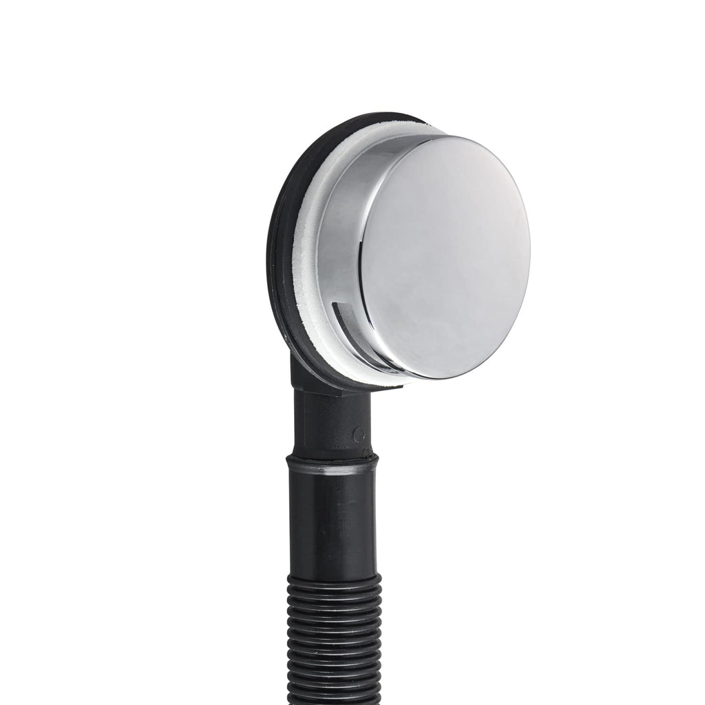 Sandy Beach Brushed Chrome Bath Overflow with Pop-Up Waste