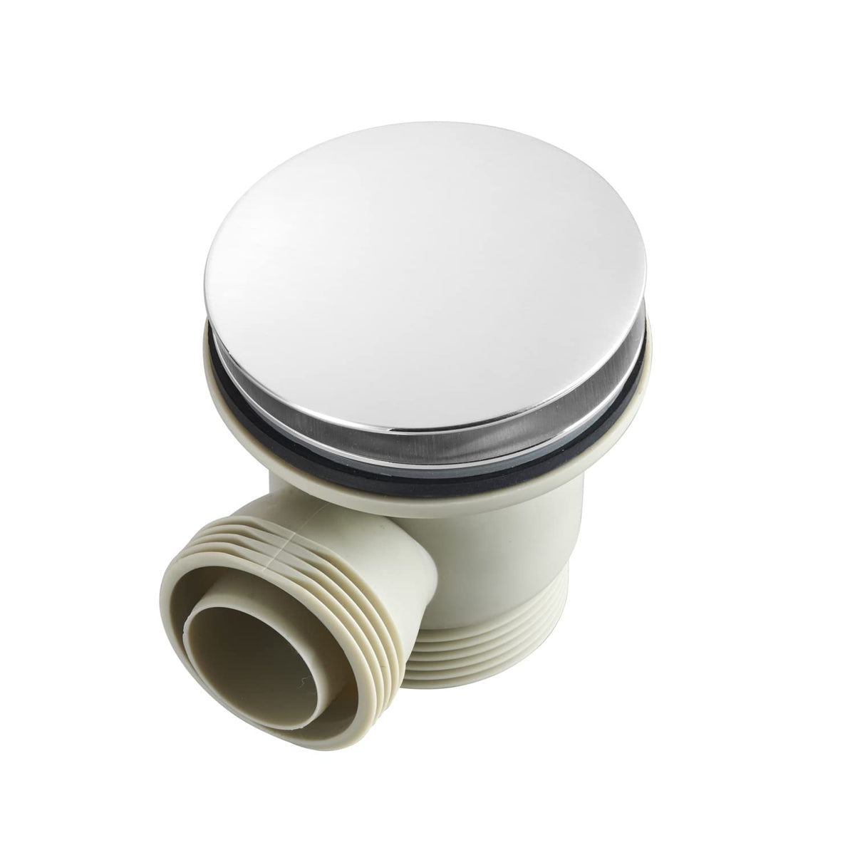 Sandy Beach Brushed Chrome Bath Overflow with Pop-Up Waste
