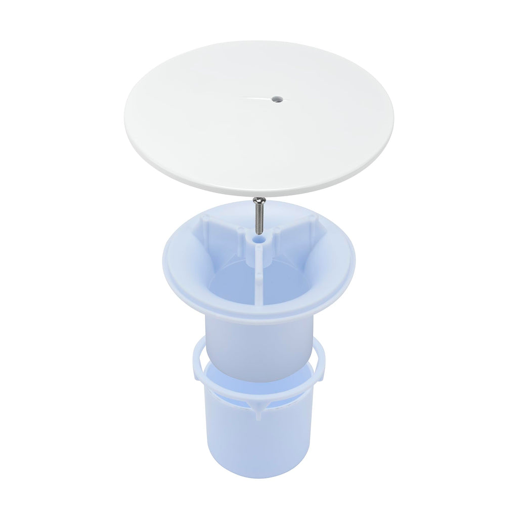Sandy Beach Shower Waste Trap Cover, Shower Replacement Shower Waste Drain Cap Cover, Shower Drain Cover Replacement, Fast Flow Shower Waste Shower Trap Cover Replacement White (90mm Hole/115mm Cover)