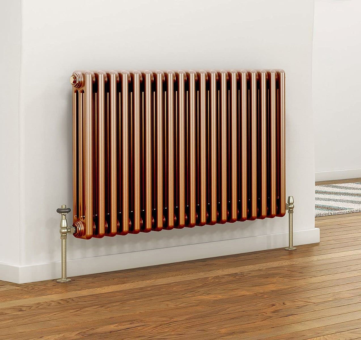 Sandy Beach Brass TRV Thermostatic Radiator Valve Pipe Covers Sleeves & Collars 130mm x 18mm